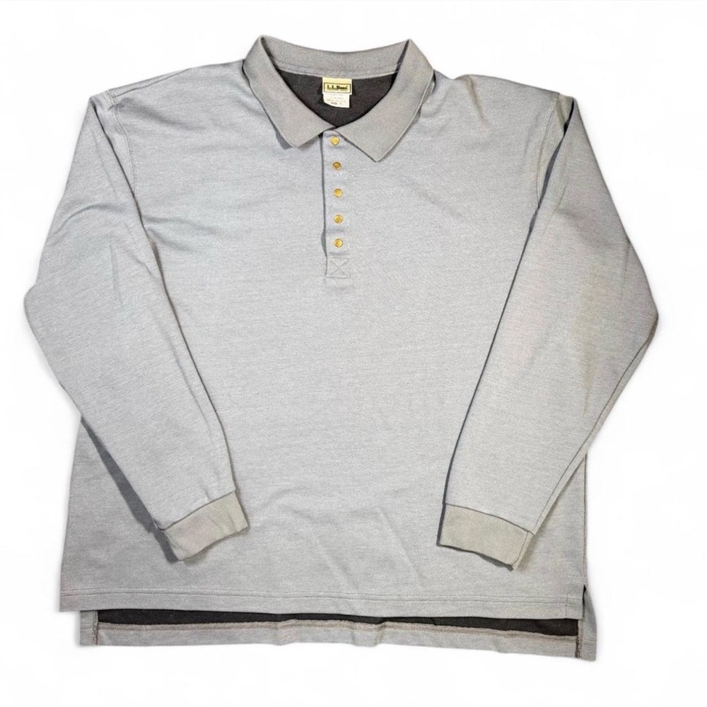 Vintage LL Bean Made in USA long sleeve polo.